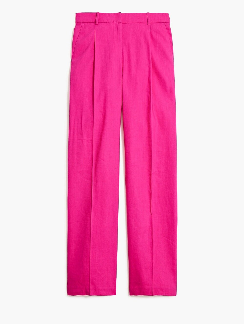 J.Crew Factory Linen-blend Wide-leg Pleated Trouser Pant Size 24 - Picture 2 of 8